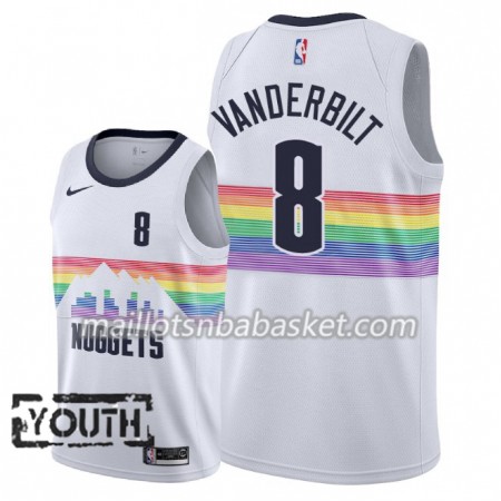 Maillot Enfant Denver Nuggets Jarred Vanderbilt 8 2018-19 Nike City Edition Blanc Swingman